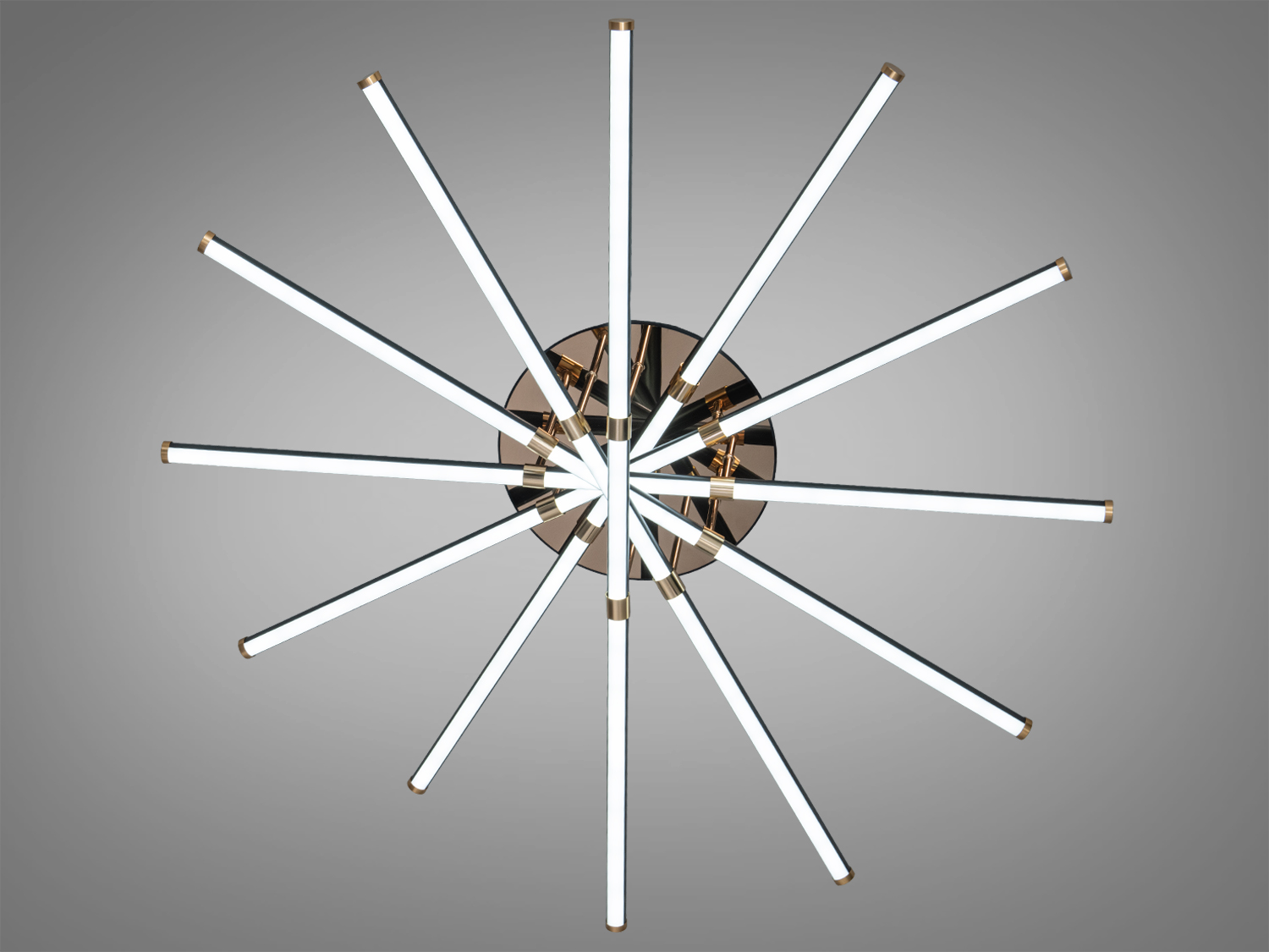 Світлодіодна люстра Diasha чорна 140 Вт 24 м²