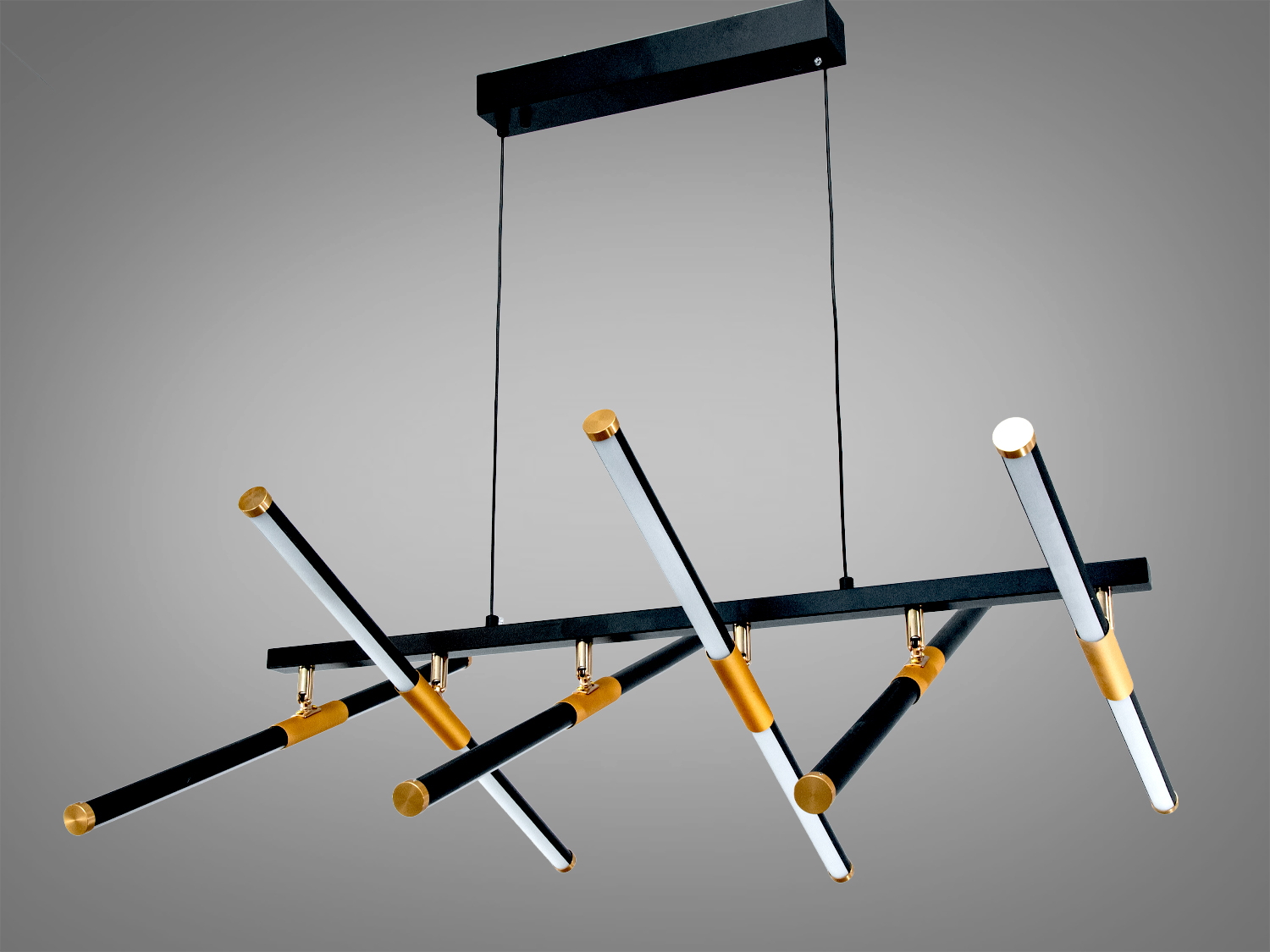 Лінійна LED люстра 78 Вт чорна до 13 м2