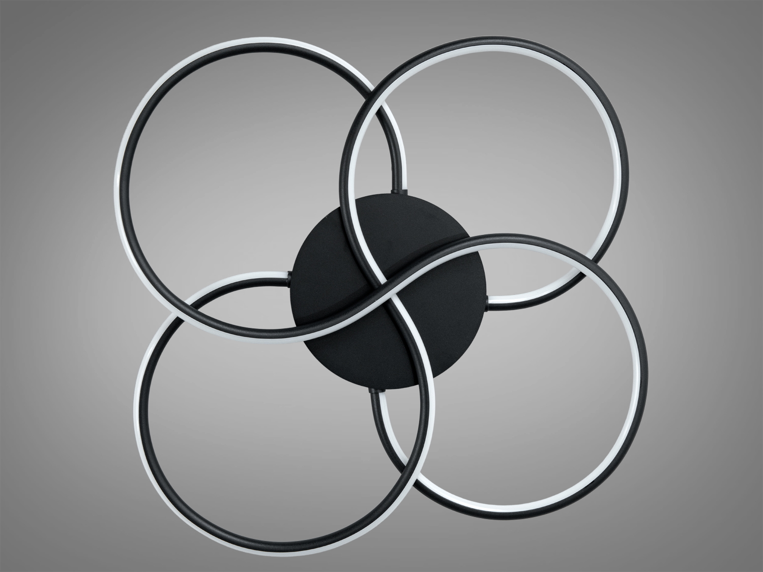 Дизайнерський світильник з чотирма кільцями, що утворюють симетричний візерунок. Використовується для загального освітлення кімнати.