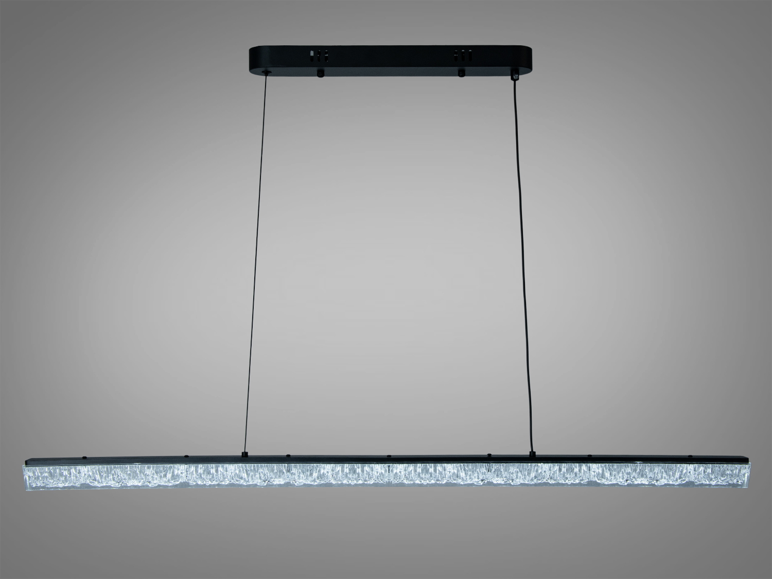 Подвесной светильник над столом XH1001/1000BK: светодиодный, черный, эффект зонального освещения кухни или гостиной в Харькове, настроение современного интерьера.